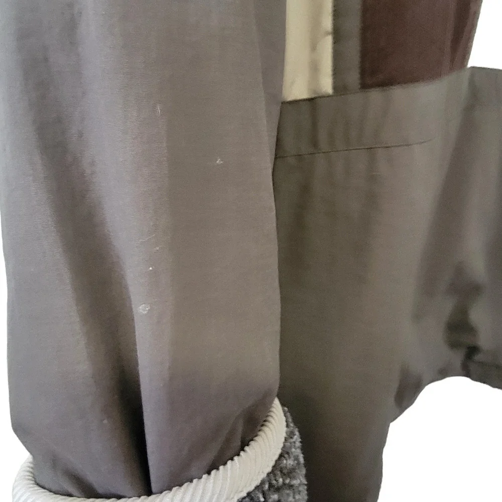 Izzi Genuine Rugged Patchwork Vintage Winter Puff Fleece Accent Corduroy Coat.